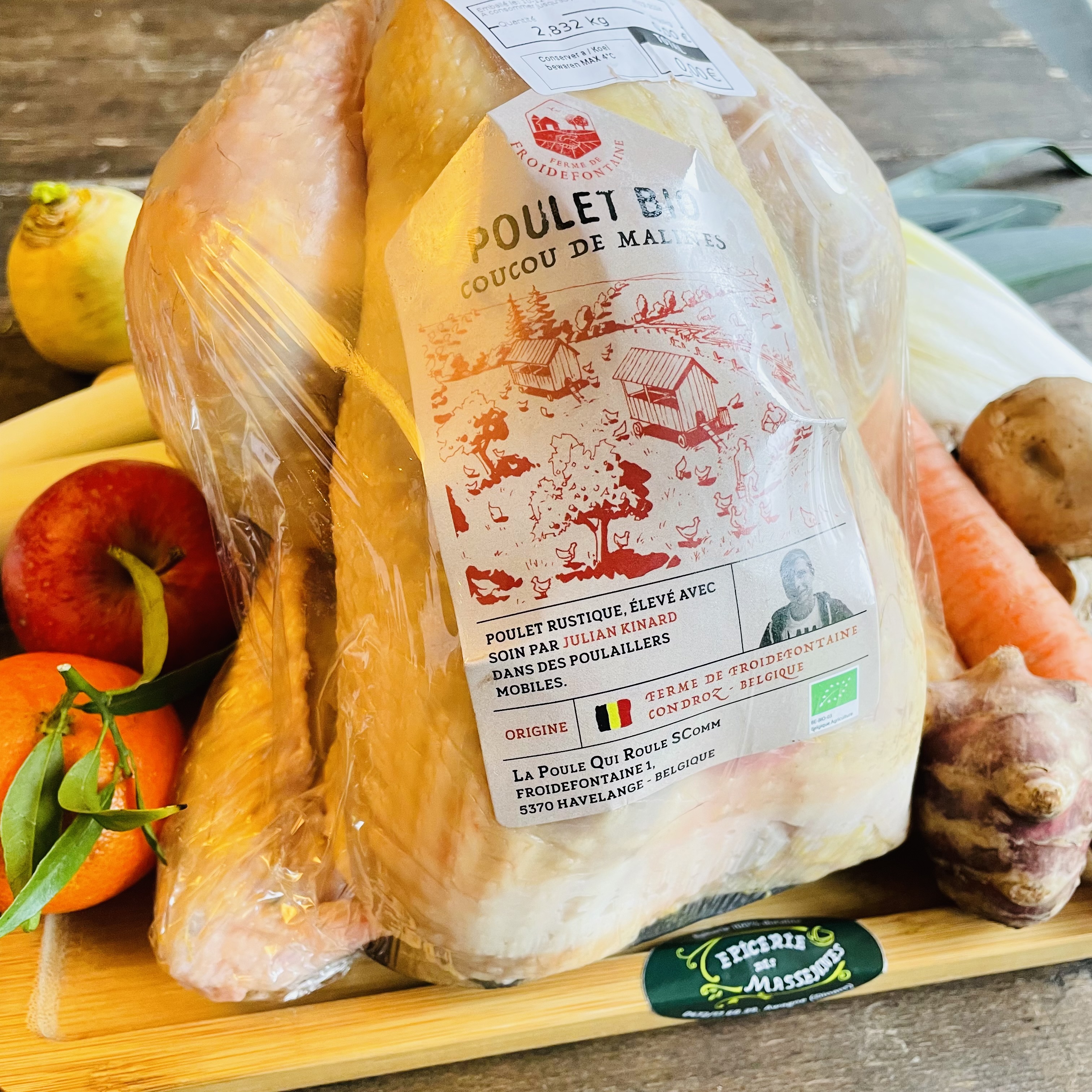 Chapon du terroir - Coucou de Malines - sans farce - 2,5 kg (6 à 8 pers.)