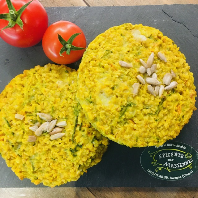 Burgers aux légumes et fromage/curry - 2 pc