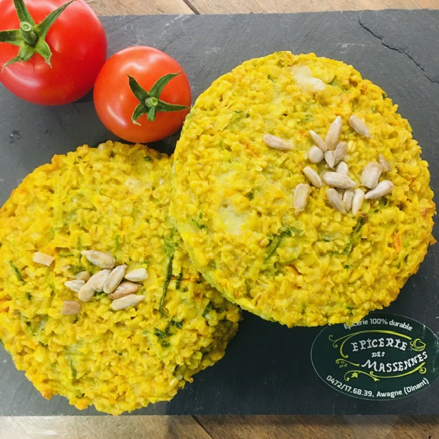 Burgers aux légumes et fromage/curry - 2 pc (surgelés)