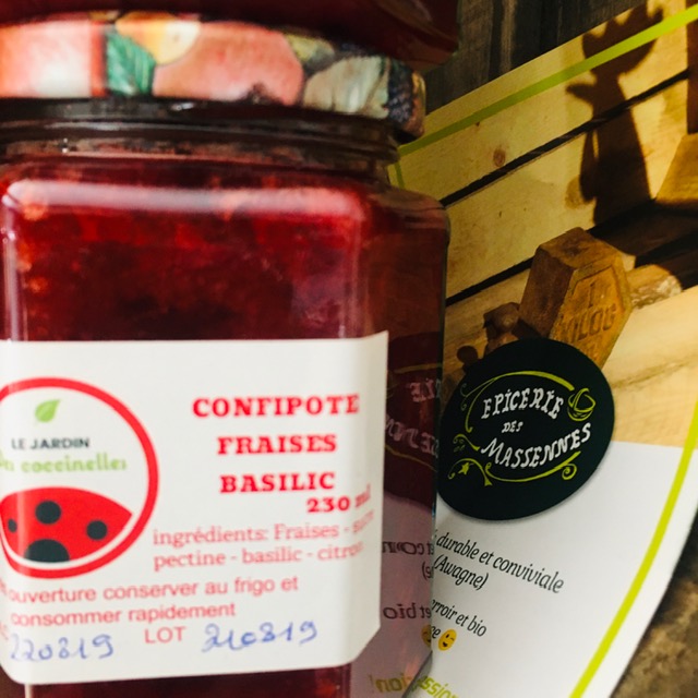 confiture - fraises/basilic