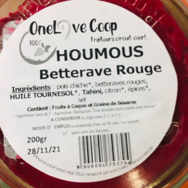 Houmous betteraves rouges