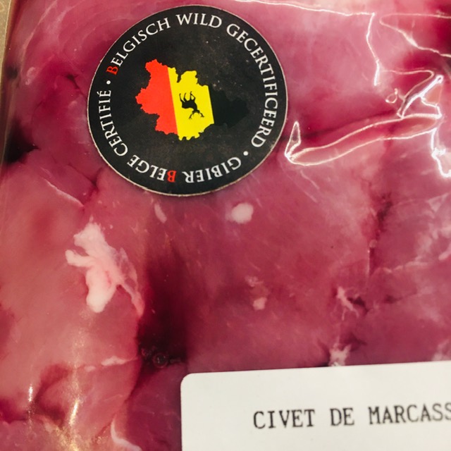 gibier - civet - marcassin - 1kg (JE 21/12 - sur commande)