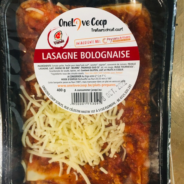 plat - lasagne bolognaise (congel)