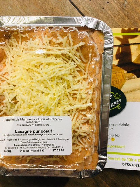 plat - lasagne bolognaise pur boeuf