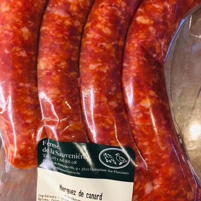 canard - merguez par 4 pièces (+-350g)