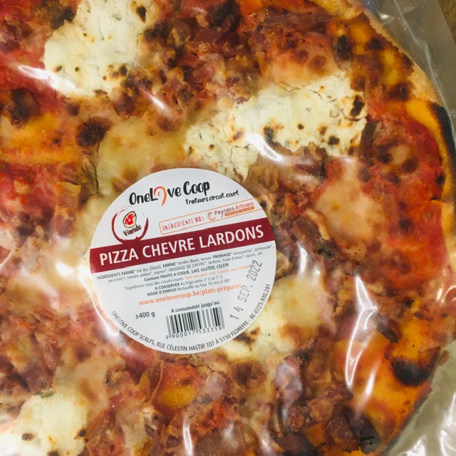 pizza chèvre et lardons - 2 pers. (400g)