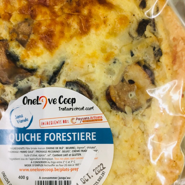 quiche aux champignons/pécorino - 2 pers. (400g)