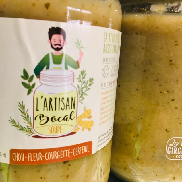 Soupe - cerfeuil/chou fleur/courgette - 3 bols (620 ml)